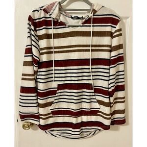 Cure Striped Hoodie with Front Pocket SZ Medium